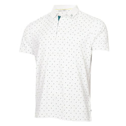 Calvin Klein Mens 2025 Riverton Moisture Wicking Technical Golf Polo Shirt - M, White