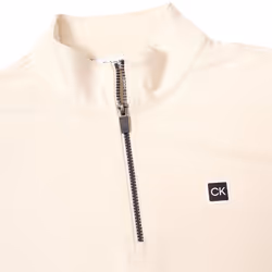 Calvin Klein Mens 2025 Concord Full Zip Stretch Soft Wicking Golf Sweater - L, Turtledove