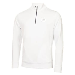 Calvin Klein Mens 2025 Concord Half Zip Stretch Soft Wicking Golf Sweater - XL, White