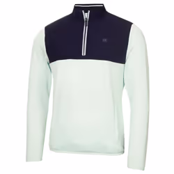 Calvin Klein Mens 2025 Atlantic Hybrid Stretch Insulated Half Zip Golf Sweater - M, Light Jade