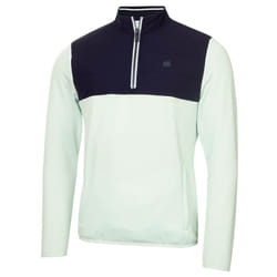 Calvin Klein Mens 2025 Atlantic Hybrid Stretch Insulated Half Zip Golf Sweater - XL, Light Jade