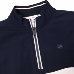 Calvin Klein Mens 2025 Atlantic Hybrid Stretch Insulated Half Zip Golf Sweater - M, White