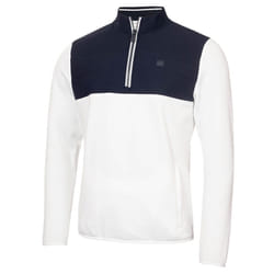 Calvin Klein Mens 2025 Atlantic Hybrid Stretch Insulated Half Zip Golf Sweater - XL, White