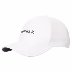 Calvin Klein Mens Brookline Quick Drying Adjustable Golf Baseball Cap - One Size, White