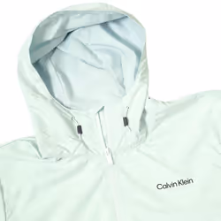 Calvin Klein Mens Printed Water Resistant Golf Windbreaker Jacket - XL, Light Jade