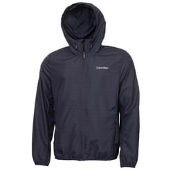 Calvin Klein Mens Printed Water Resistant Golf Windbreaker Jacket - L, Navy