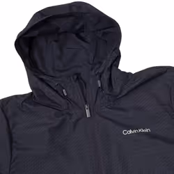Calvin Klein Mens Printed Water Resistant Golf Windbreaker Jacket - S, Navy