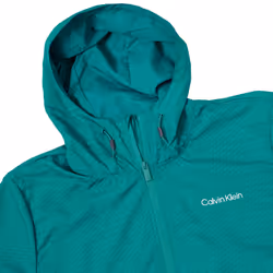 Calvin Klein Mens Printed Water Resistant Golf Windbreaker Jacket - M, Sea Green