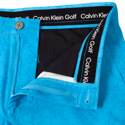 Calvin Klein Mens 2025 Printed Bullet Stretch Lightweight Wicking Golf Shorts - 38" Waist, Aquarius