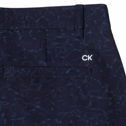 Calvin Klein Mens 2025 Printed Bullet Stretch Lightweight Wicking Golf Shorts - 38" Waist, Navy