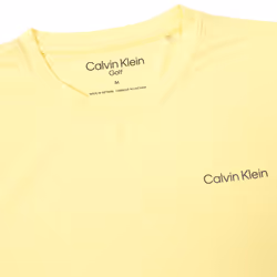 Calvin Klein Mens Newport Moisture Wicking Breathable Lightweight T-Shirt - L, Lemon