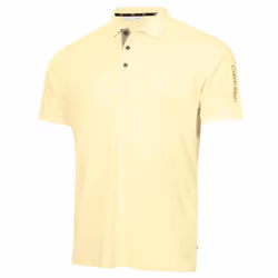 Calvin Klein Mens Club Golf Lightweight Breathable Wicking Polo Shirt - L, Lemon