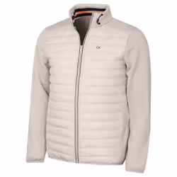 Calvin Klein Mens 2025 CK Hybrid Insulate Lightweight Golf Jacket - XXXXL, Parchment