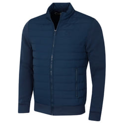 Calvin Klein Mens Hybrid Quilted Fleece Funnel Neck Jacket - M, North Sea
