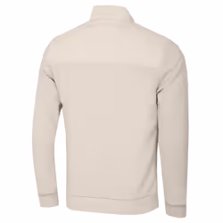 Calvin Klein Mens Hybrid Quilted Fleece Funnel Neck Jacket - L, Parchment