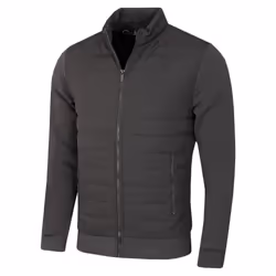 Calvin Klein Mens Hybrid Quilted Fleece Funnel Neck Jacket - M, Storm