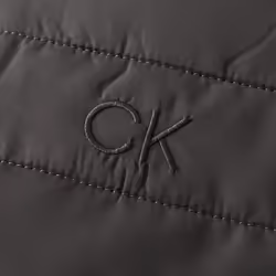 Calvin Klein Mens Hybrid Quilted Fleece Funnel Neck Jacket - XL, Storm