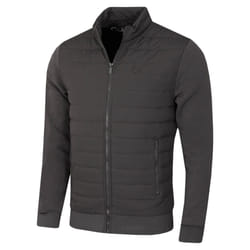 Calvin Klein Mens Hybrid Quilted Fleece Funnel Neck Jacket - XXL, Storm
