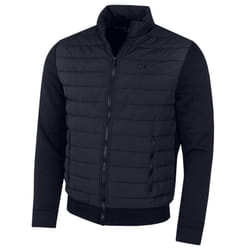 Calvin Klein Mens Hybrid Quilted Fleece Funnel Neck Jacket - M, Navy/Navy