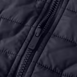 Calvin Klein Mens Hybrid Quilted Fleece Funnel Neck Jacket - XXL, Navy/Navy