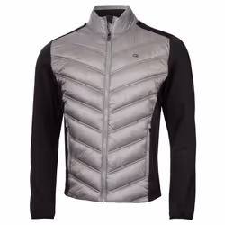 Calvin Klein Mens Frontera Insulated Breathable Hybrid Golf Jacket - XL, Black/Silver
