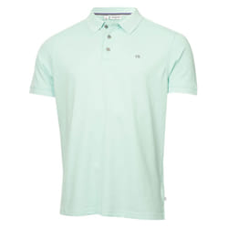 Calvin Klein Mens 2025 Campus 3 Button Ribbed Collar Golf Polo Shirt - XL, Aqua