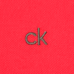 Calvin Klein Mens 2025 Campus 3 Button Ribbed Collar Golf Polo Shirt - M, Raspberry