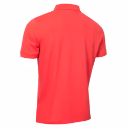 Calvin Klein Mens 2025 Campus 3 Button Ribbed Collar Golf Polo Shirt - XL, Raspberry