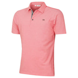 Calvin Klein Mens 2025 Prep Campus Oxford Pique Golf Polo Shirt - M, Coral