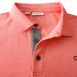 Calvin Klein Mens 2025 Prep Campus Oxford Pique Golf Polo Shirt - S, Coral
