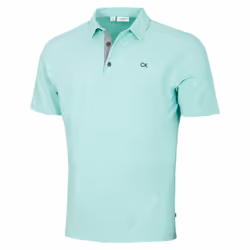 Calvin Klein Mens 2025 Prep Campus Oxford Pique Golf Polo Shirt - L, Fresh Mint