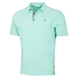 Calvin Klein Mens 2025 Prep Campus Oxford Pique Golf Polo Shirt - L, Fresh Mint
