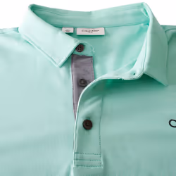 Calvin Klein Mens 2025 Prep Campus Oxford Pique Golf Polo Shirt - L, Fresh Mint