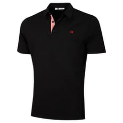 Calvin Klein Mens 2025 Prep Campus Oxford Pique Golf Polo Shirt - M, Solid Black