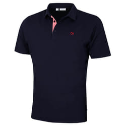 Calvin Klein Mens 2025 Prep Campus Oxford Pique Golf Polo Shirt - L, Solid Navy