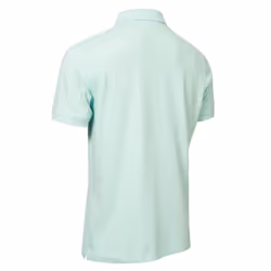 Calvin Klein Mens 2025 Campus 3 Button Ribbed Collar Golf Polo Shirt - S, Aqua Sport