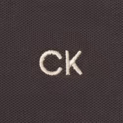Calvin Klein Mens 2025 Campus 3 Button Ribbed Collar Golf Polo Shirt - M, Charcoal Sport