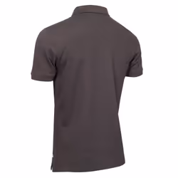 Calvin Klein Mens 2025 Campus 3 Button Ribbed Collar Golf Polo Shirt - M, Charcoal Sport