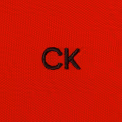 Calvin Klein Mens 2025 Campus 3 Button Ribbed Collar Golf Polo Shirt - M, Red Sport