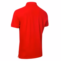 Calvin Klein Mens 2025 Campus 3 Button Ribbed Collar Golf Polo Shirt - M, Red Sport