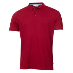 Calvin Klein Mens 2025 North Coast Moisture Wicking Golf Polo Shirt - L, Burgundy