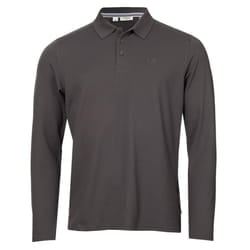 Calvin Klein Mens 2025 Long Sleeve Stretch Campus Golf Polo Shirt - XL, Charcoal