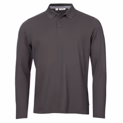 Calvin Klein Mens 2025 Long Sleeve Stretch Campus Golf Polo Shirt - XXL, Charcoal