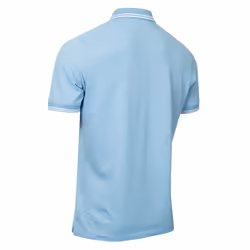 Calvin Klein Mens 2025 Campus 3 Button Ribbed Collar Golf Polo Shirt - XXXXXL, Sky Tipped