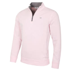 Calvin Klein Mens 2025 Rocky Half Zip Supersoft Stretch Golf Sweater - XXXXL, Baby Pink