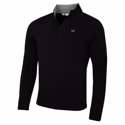 Calvin Klein Mens 2025 Rocky Half Zip Supersoft Stretch Golf Sweater - S, Black