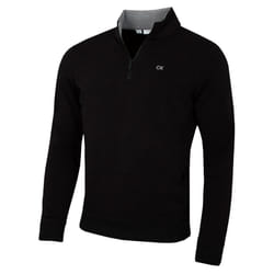 Calvin Klein Mens 2025 Rocky Half Zip Supersoft Stretch Golf Sweater - S, Black