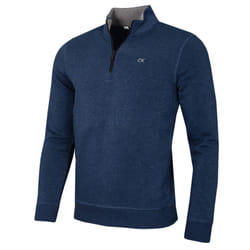 Calvin Klein Mens 2025 Rocky Half Zip Supersoft Stretch Golf Sweater - XXXL, Denim Marl