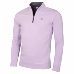 Calvin Klein Mens 2025 Rocky Half Zip Supersoft Stretch Golf Sweater - XXXXXL, Pale Lilac