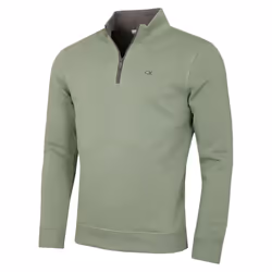 Calvin Klein Mens 2025 Rocky Half Zip Supersoft Stretch Golf Sweater - L, Sage